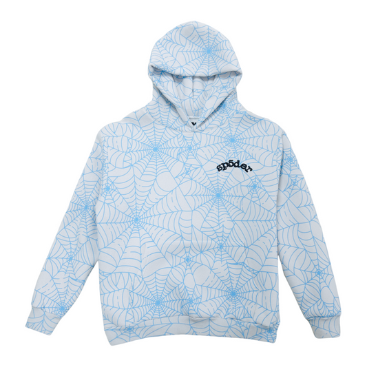 Sp5der AOP Web Hoodie Heather Grey