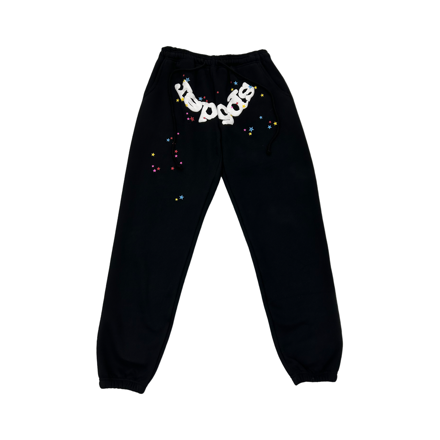 SP5DER White Logo Sweatpants  Star Black