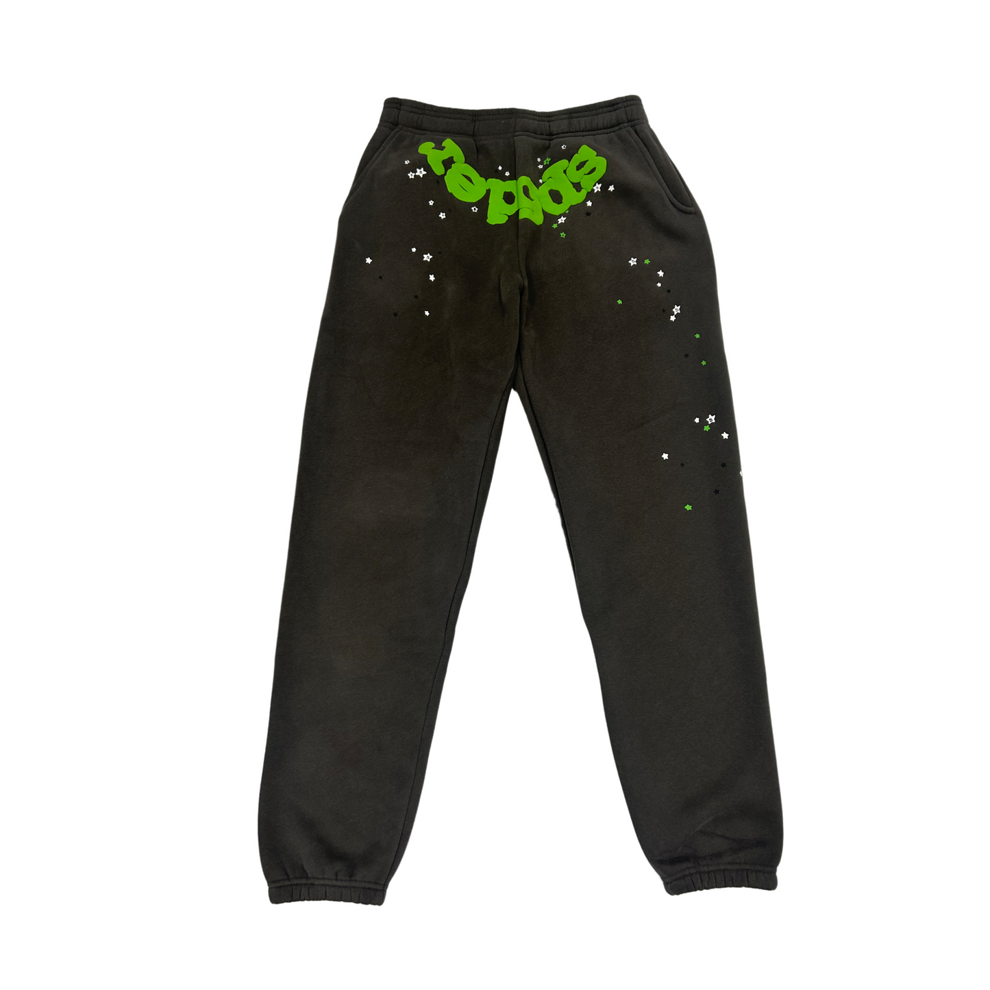 Sp5der Green Logo Sweatpants Dark Grey