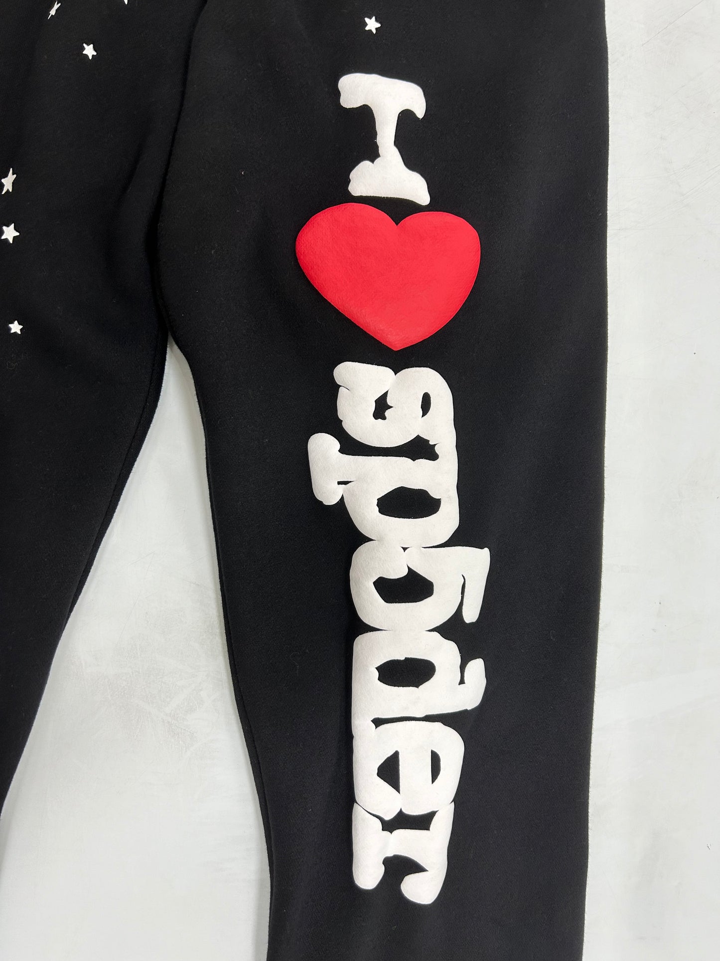 I Love Sp5der Sweatpants Black