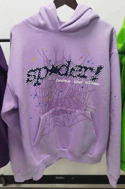 Sp5der Acai Hoodie Purple