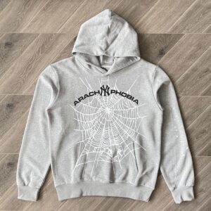 Sp5der Arach NY Phobia Hoodie Ash Grey